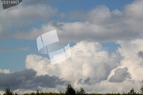 Image of Blue sky with clouds