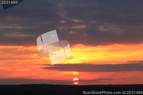 Image of Beautiful sunny sunset