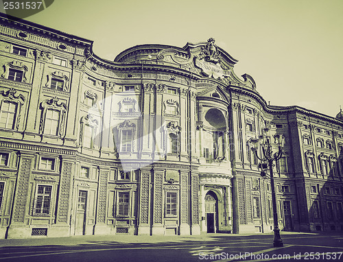 Image of Vintage sepia Palazzo Carignano Turin