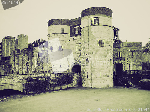 Image of Vintage sepia Tower of London