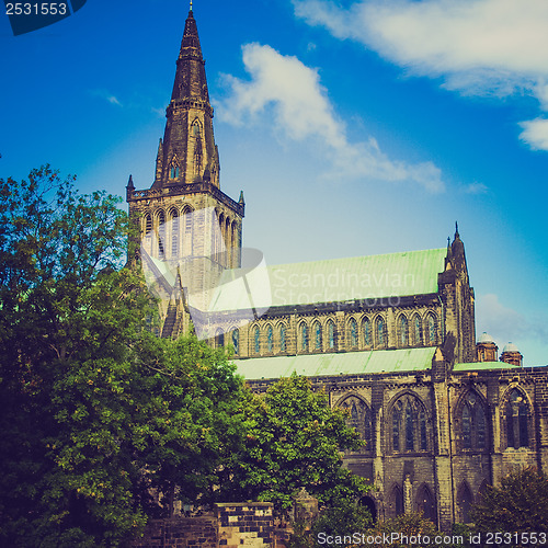 Image of Retro looking Glasgow cathedral