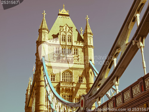 Image of Retro looking Tower Bridge London