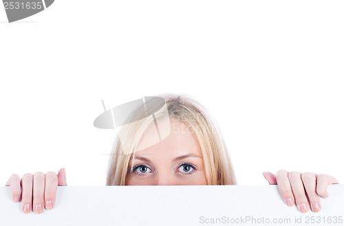 Image of Woman beside whiteboard