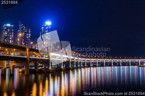 Image of Busan city at night