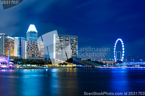 Image of Singapore city at night