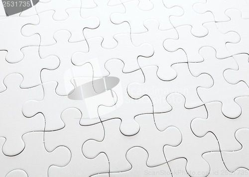 Image of Complete white jigsaw puzzle