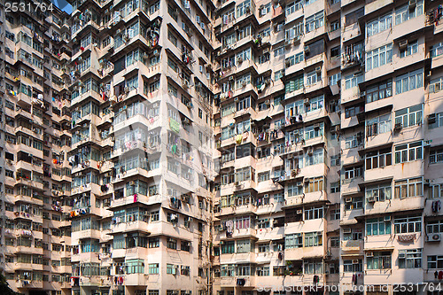 Image of Overcrowded residential building in Hong Kong