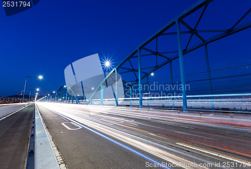 Image of Traffic trail on highway