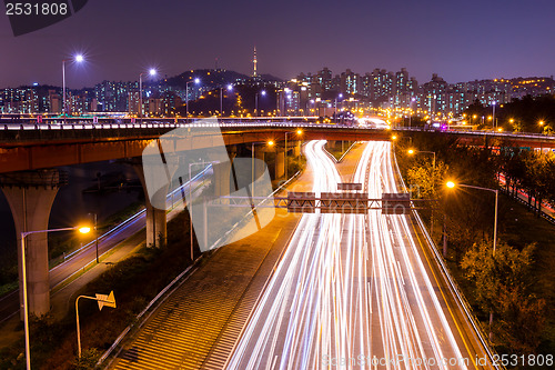 Image of Seoul in South Korea at night