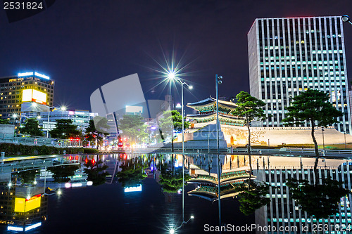 Image of Seoul city in South Korea at night