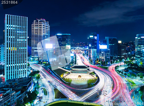 Image of Seoul skyline at night