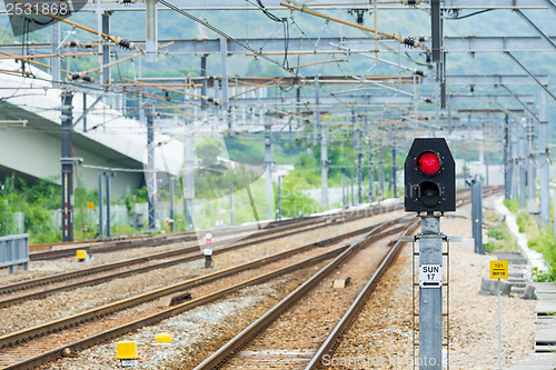 Image of Railway and signal light