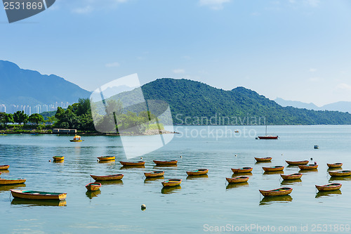 Image of Beautiful coastline and boat