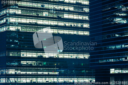 Image of Modern office at night
