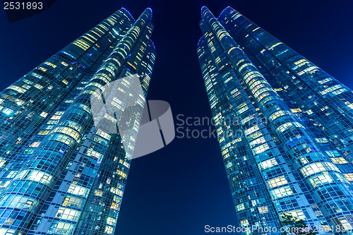 Image of Modern building in Busan at night