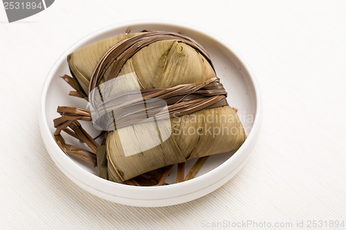 Image of Chinese cuisine bamboo rice dumpling