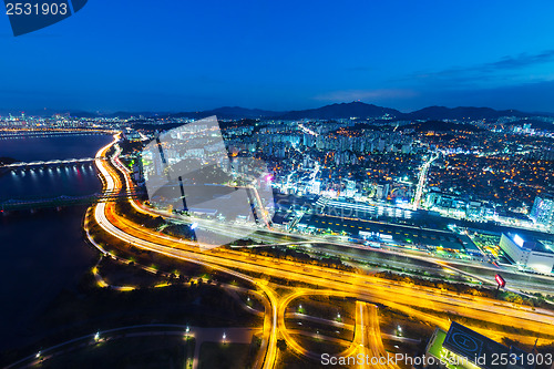 Image of Seoul cityscape at night