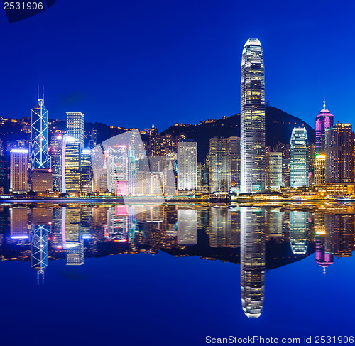 Image of Hong Kong skyline at night