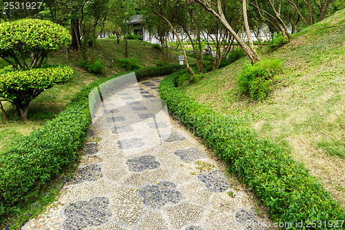 Image of Stone path in chinese garden