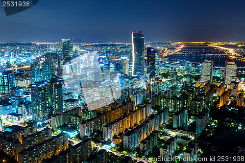 Image of Seoul skyline at night