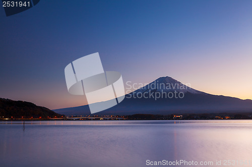 Image of Mt. Fuji at evening
