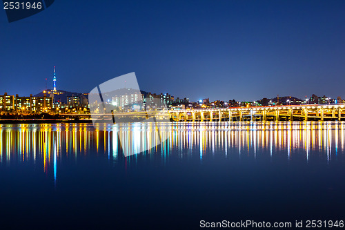 Image of Seoul skyline at night