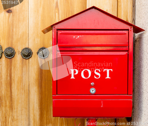 Image of Red mailbox