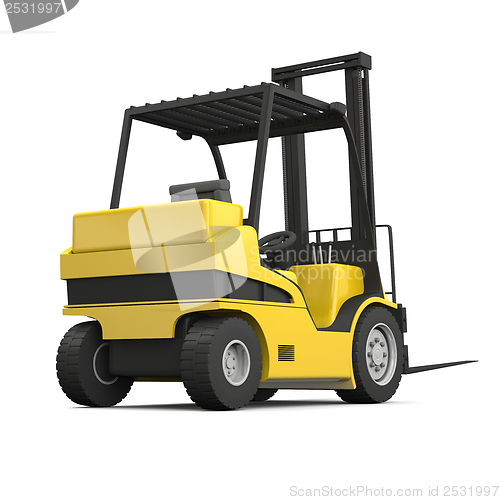 Image of Modern yellow forklift