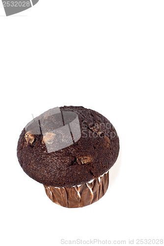 Image of fresh baked chocolate muffin 