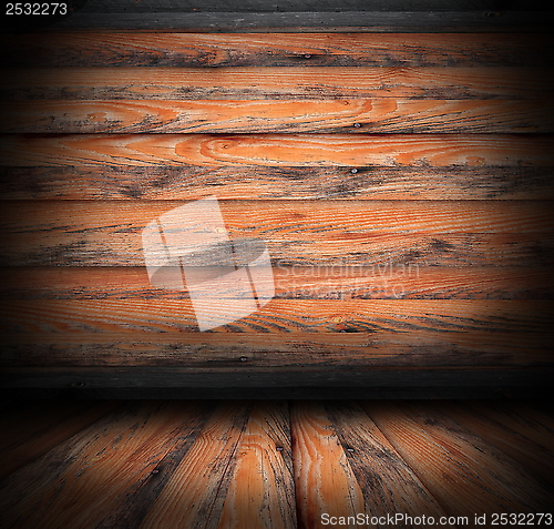 Image of abandoned interior backdrop of a lodge