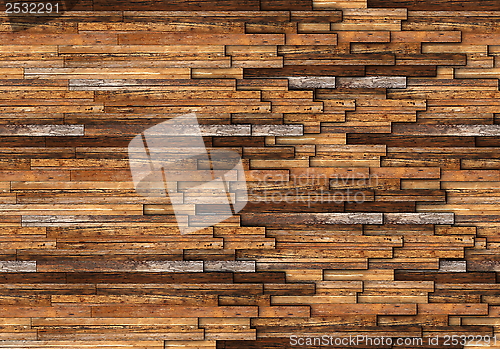Image of abstract pattern of wooden floor