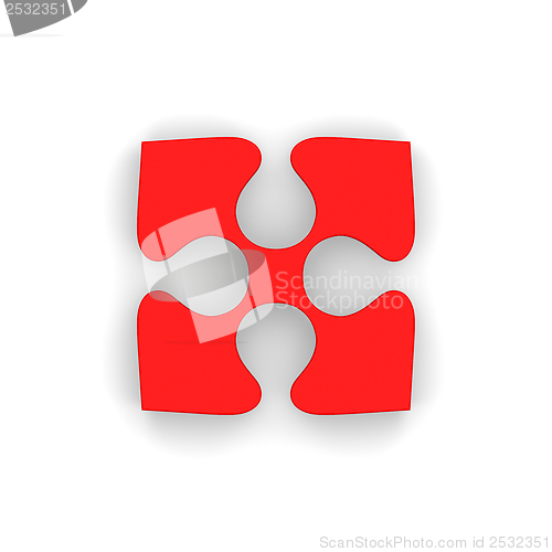Image of Red puzzle piece