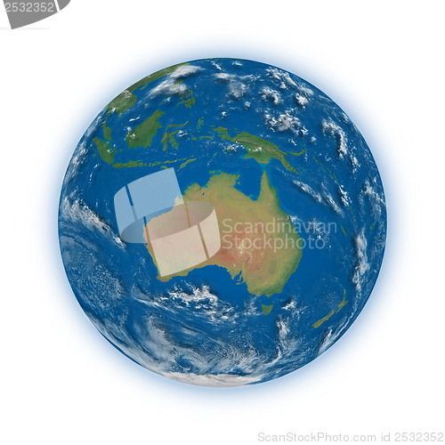 Image of Australia on planet Earth