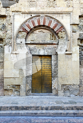 Image of  Cordoba mosque entrance door, Spain,