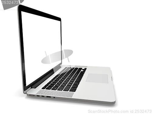 Image of Laptop with white screen