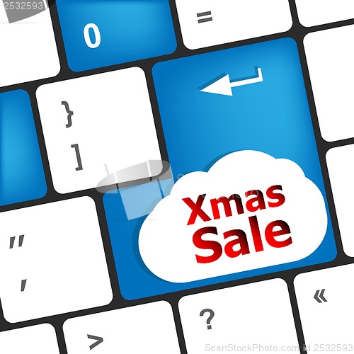 Image of Computer keyboard with holiday key - xmas sale