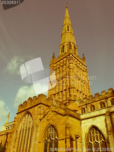 Image of Retro looking Holy Trinity Church, Coventry