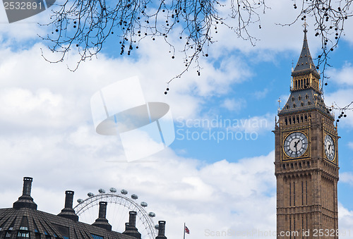 Image of Big Ben and the London Eye