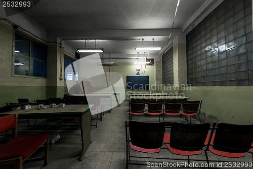 Image of Abandoned conference room of a school