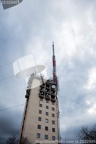 Image of Communications tower against sky