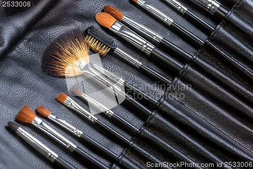 Image of Makeup Tools in a leather case