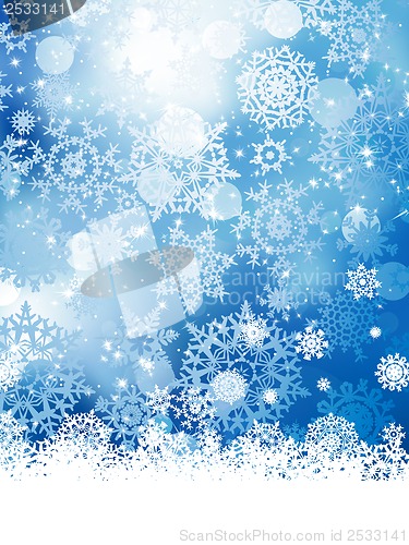 Image of Christmas background with snowflakes. EPS 10