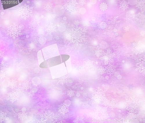 Image of Winter background, bright bokeh background