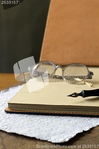 Image of Busines concept on wooden table background