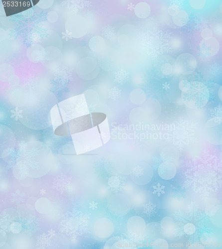 Image of Winter background, bright bokeh background