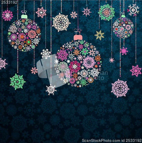 Image of Blue christmas background. EPS 10