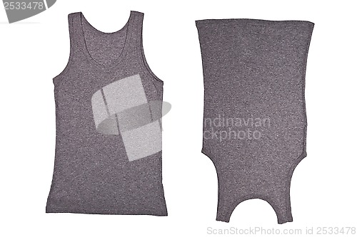 Image of  two gray shirts 