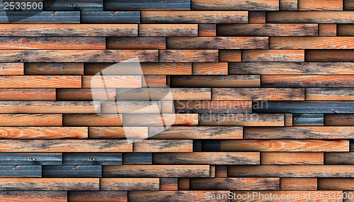 Image of interesting design for wooden wall