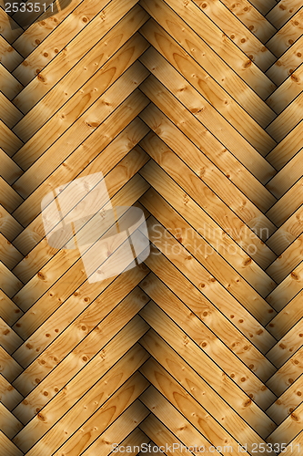 Image of closeup of spruce floor tiles