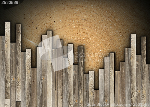 Image of vintage pattern with wood planks